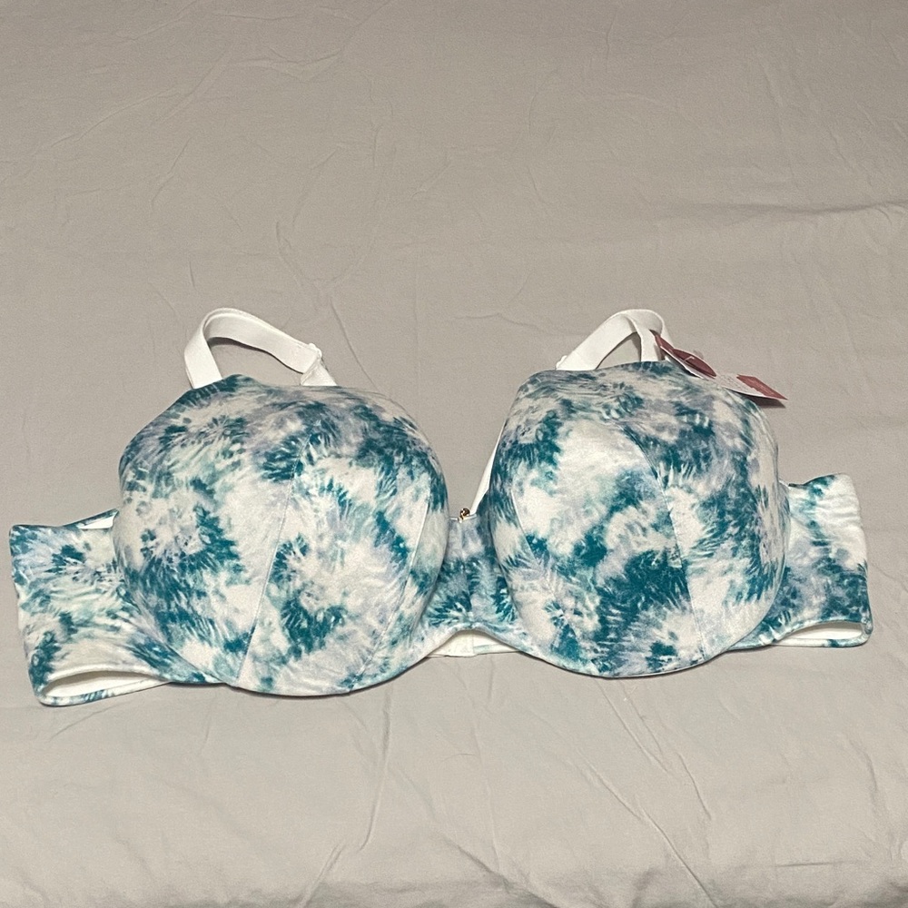 Cacique Blue Tie-Dye Underwire Bra 46D